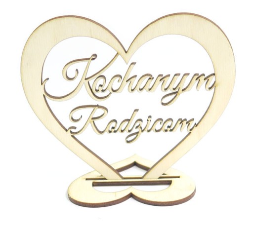 DEKOR SERCE NA PODSTAWCE Kochanym Rodzicom ZO75