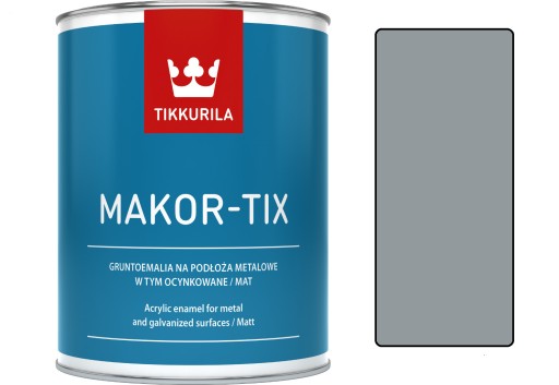 Tikkurila Makor-tix farba 10L szary metaliczny