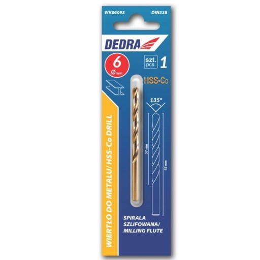 DEDRA WK03265 Wiertło kobalt. do metalu 3,2x65 mm