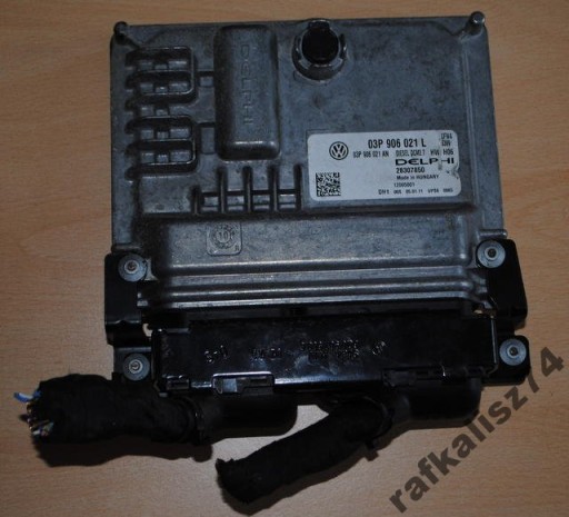 Компьютер двигателя skoda 03p906021l 03p906021an опольское воеводство, опольськое1 - фото