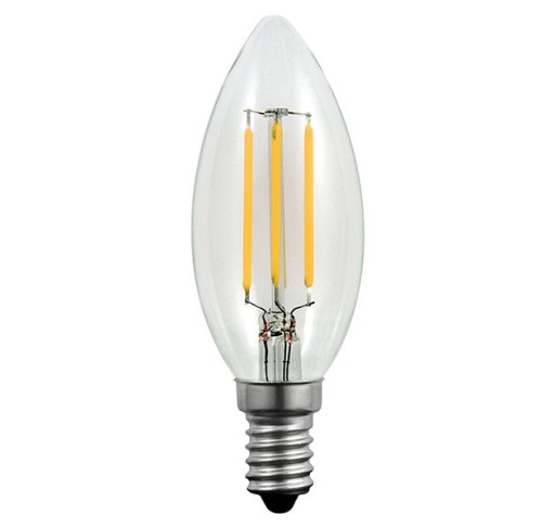 Žiarovka Sviečka FILAMENT LED E14 4W 40W POLUX 3000K