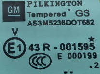 window window right rear part OPEL ASTRA J IV KOMBI 2012