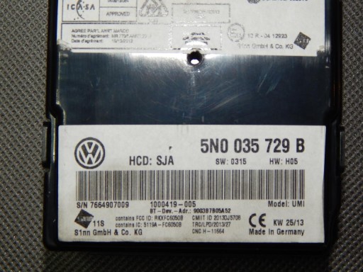 VW SCIROCCO Centralina INTERFACE 5N0035729B