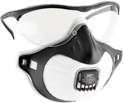 Ffp2v маска для обличчя - P2 захисна 3 шт + окуляри