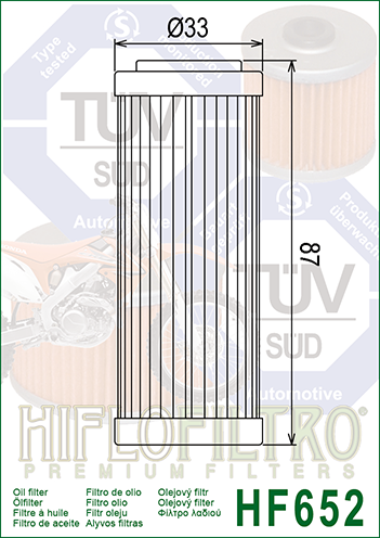 ProX 54.63652 (HF652) Filtr Oleju Do GAS GAS EC250 F / EC350 ProX 54.63652 (HF652) Filtr Oleju Do GAS GAS EC250 F / EC350