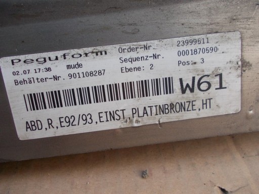 moulding threshold right BMW E92 E93