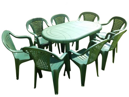 Zestaw Mebli Ogrodowych Krzesla 8 1 Stol Plastik 7410180014 Allegro Pl