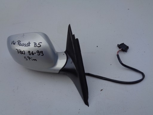 mirror right VW PASSAT B5 3B0 96-00 LB7Z 5PIN