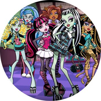 Oplatek Na Tort 14 Cm Monster High Urodziny Party 6759053962 Allegro Pl