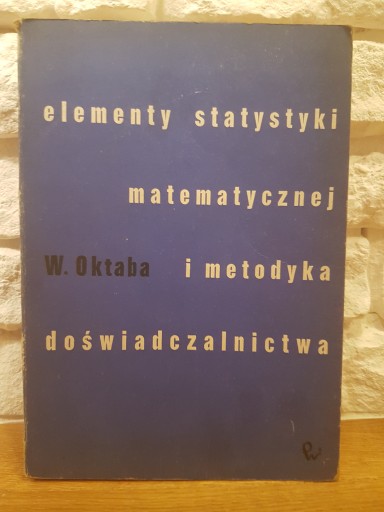 Zdjęcie oferty: Elementy Statystyki matematycznej i metodyka...