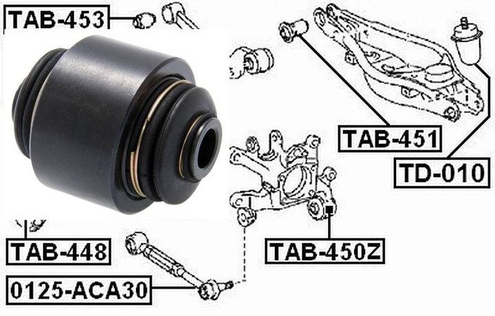 BUSHING AXLE REAR AURIS AVENSIS RAV 4 III photo 1 - milautoparts-fr.ukrlive.com