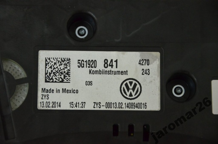 VW GOLF VII TABLEAU DE CONTRÔLE TDI 5G1920841 photo 2 - milautoparts-fr.ukrlive.com