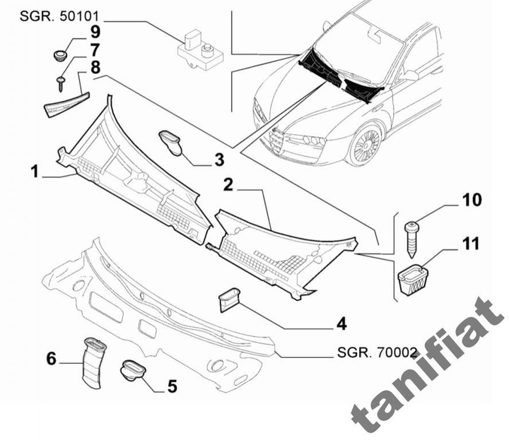 ALFA ROMEO 159 BRERA EMBOUTS PLASTIQUE LE 517 photo 4 - milautoparts-fr.ukrlive.com