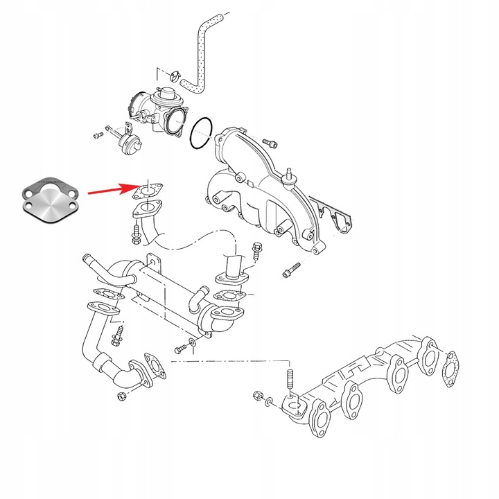 BLIND PLUG VALVE EGR 1.9TDI SEAT CORDOBA IBIZA LEON photo 2 - milautoparts-fr.ukrlive.com