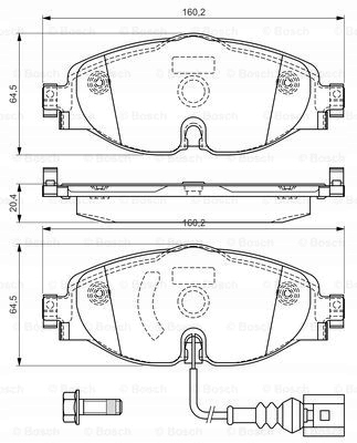 DISQUES SABOTS DE FREIN BOSCH AVANT VW GOLF VII 288MM photo 3 - milautoparts-fr.ukrlive.com