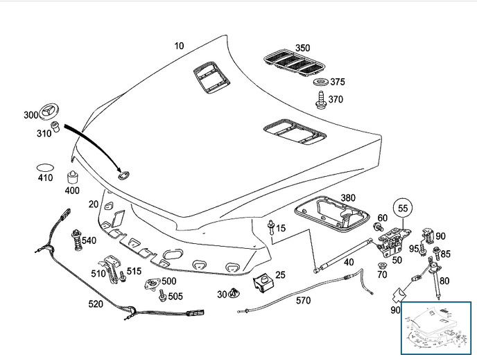 CABLE OPENING HOOD MERCEDES GLE W292 photo 2 - milautoparts-fr.ukrlive.com