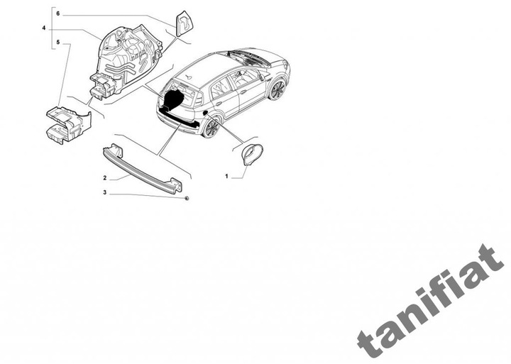 FIAT PUNTO GRANDE ALFA ROMEO MITO REINFORCER REAR photo 4 - milautoparts-fr.ukrlive.com