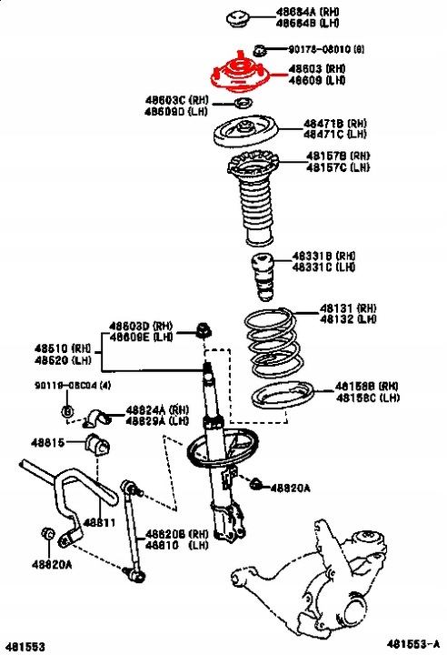 AIR BAGS MOUNTING SHOCK ABSORBER TOYOTA COROLLA E12 VERSO PRIUS MATRIX photo 3 - milautoparts-fr.ukrlive.com