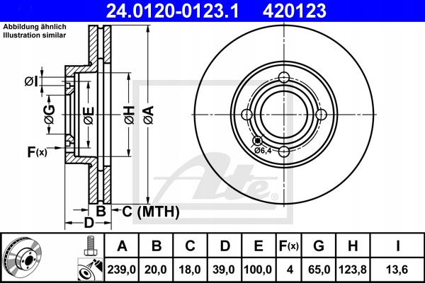 DISQUES ATE AVANT - VW POLO -94 WENTYL photo 2 - milautoparts-fr.ukrlive.com