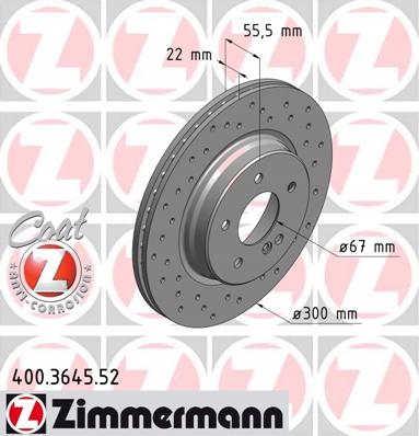 DISQUES ZIMMERMANN SPORT ARRIÈRE - MERCEDES C W203 AMG photo 2 - milautoparts-fr.ukrlive.com