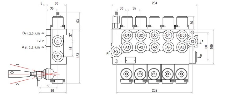 DISTRIBUTOR HYDRAULIC 5 SEKCYJNY 40L G1/2-G3/8 photo 4 - milautoparts-fr.ukrlive.com