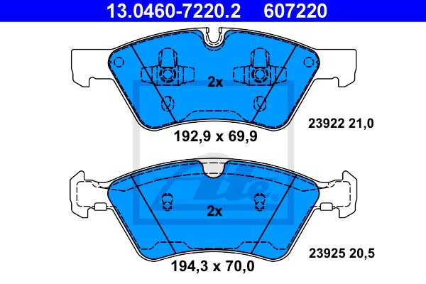 PADS ATE FRONT - MERCEDES GL X164 350MM photo 2 - milautoparts-fr.ukrlive.com