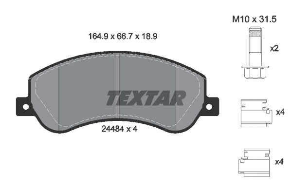 SABOTS DE FREIN TEXTAR AVANT - VW AMAROK photo 2 - milautoparts-fr.ukrlive.com