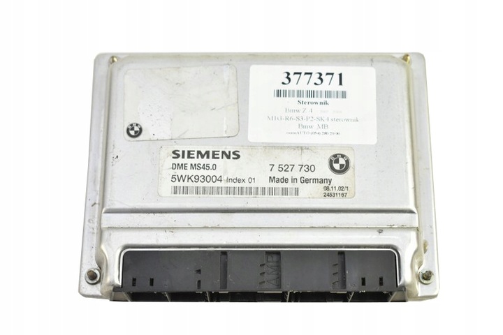 CONTROL UNIT 7527730 BMW Z4 E85 2.5 03R photo 1 - milautoparts-fr.ukrlive.com