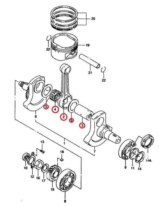 BIELLETTE COMPLET SUZUKI DR 650 SE ORIGINAUX photo 2 - milautoparts-fr.ukrlive.com