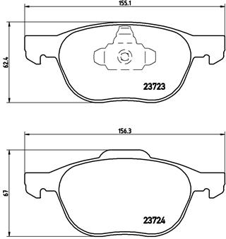 2× DISQUE DE FREIN AVANT FORD FOCUS II 04- VOLVO C30 C70 + SABOTS DE FREIN DE FREIN AVANT BREMBO P24061 FORD photo 3 - milautoparts-fr.ukrlive.com