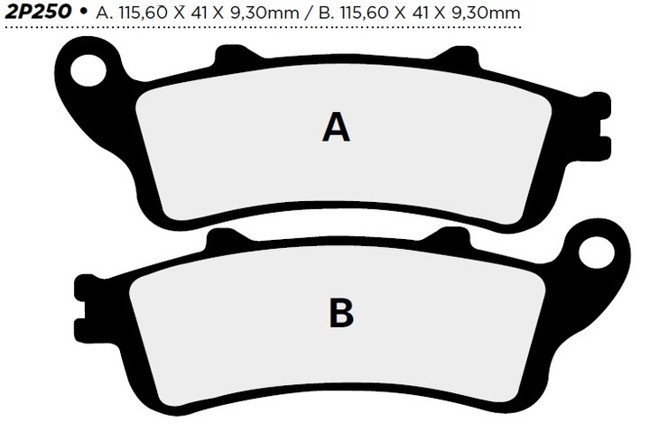 SABOTS DE FREIN DE FREIN NISSIN 2P250ST F2 SINTERED COULEUR D'OR photo 2 - milautoparts-fr.ukrlive.com