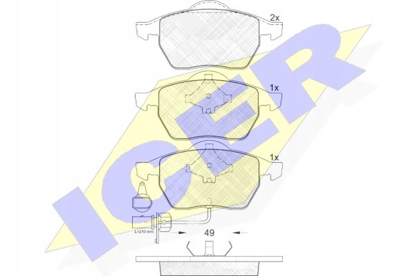 SABOTS DE FREIN DE FREIN ICER VW SHARAN 1997-2010 AVANT photo 3 - milautoparts-fr.ukrlive.com