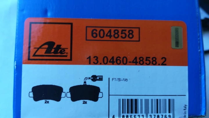 ATE PADS BRAKE REAR 13.0460-4858.2 photo 3 - milautoparts-fr.ukrlive.com