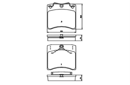 PADS FRONT VW CARAVELLE TRANSPORTER T4 95-03 photo 1 - milautoparts-fr.ukrlive.com