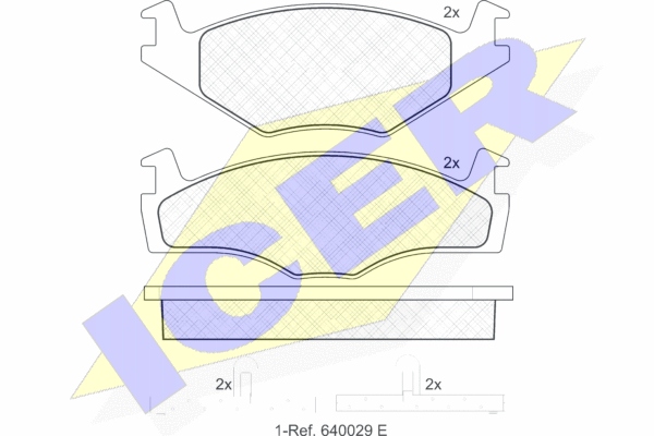 COMPLET DE SABOTS DE FREIN HAMULCOWYCH, FREINS TARCZOWE ICER 180460 photo 3 - milautoparts-fr.ukrlive.com