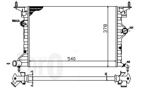 RADIATOR WATER OPEL VECTRA B 90499822 90528302 photo 3 - milautoparts-fr.ukrlive.com