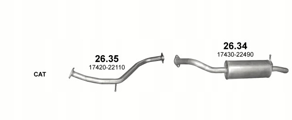 POT D'ÉCHAPEMENT ARRIÈRE TOYOTA AURIS 1.4 06- 26.34AL/PLO photo 1 - milautoparts-fr.ukrlive.com