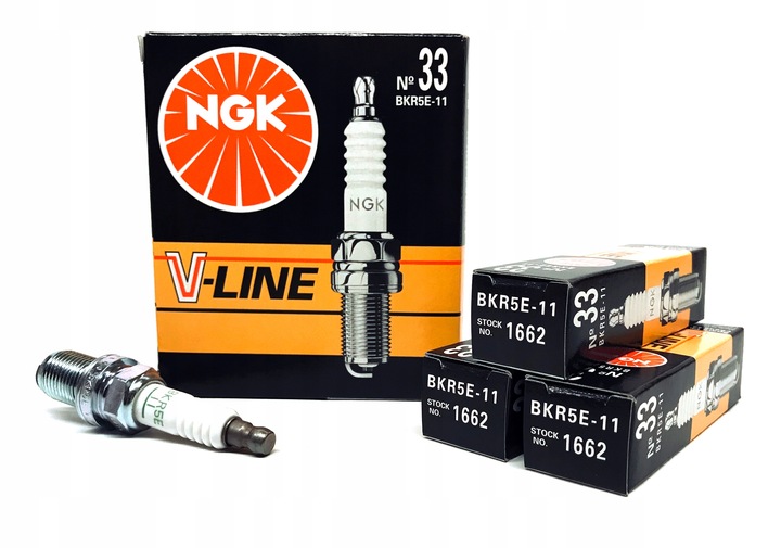 BOUGIES EMBRAYAGE NGK BKR5E-11 V-LINE 33 KIT 4 PIÈCES photo 1 - milautoparts-fr.ukrlive.com