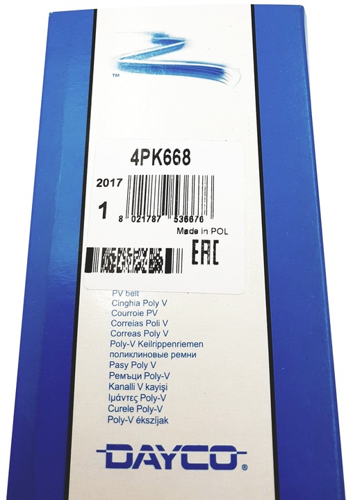 COURROIE À COINS À PLUSIEURES  FENTES DAYCO 4PK668 photo 6 - milautoparts-fr.ukrlive.com