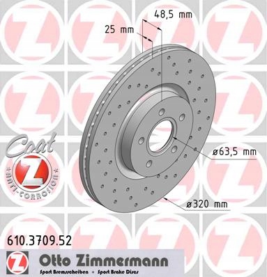 ZIMMERMANN SPORT FRONT VOLVO V40 V50 S40 C70 320MM photo 2 - milautoparts-fr.ukrlive.com