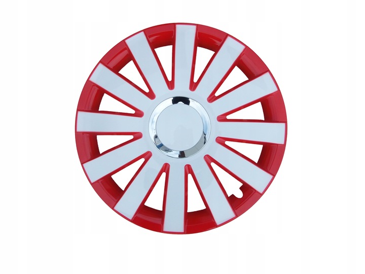 WHEEL COVERS 16 RED WHITE COLOR OPEL VW FORD MAZDA AUDI photo 1 - milautoparts-fr.ukrlive.com