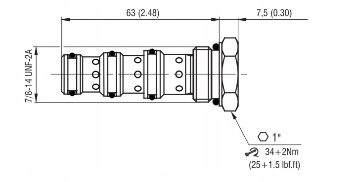 HYDRAULIQUE RÉGULATEUR FLUX HUILES 3.3-10 GAUCHE
