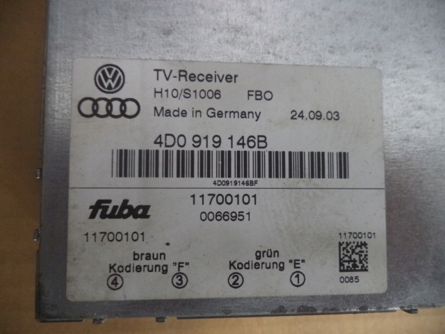 AUDI A8 D2 MODULE TUNER TV 4D0919146B photo 5 - milautoparts-fr.ukrlive.com