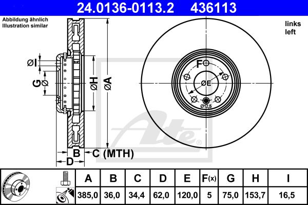 ATE DISQUES AVANT BMW X5 E70 F15 X6 E71 F16 385MM photo 3 - milautoparts-fr.ukrlive.com