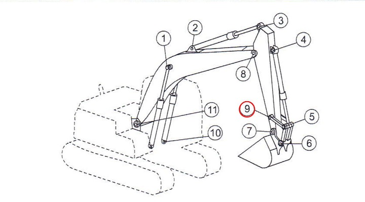 VIS LYZKI CAT 320C FM, 322B, 322B L, 7Y3550 photo 2 - milautoparts-fr.ukrlive.com