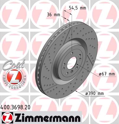 ZIMMERMANN DISQUES AVANT GLE GLS M W166 AMG 390MM photo 2 - milautoparts-fr.ukrlive.com