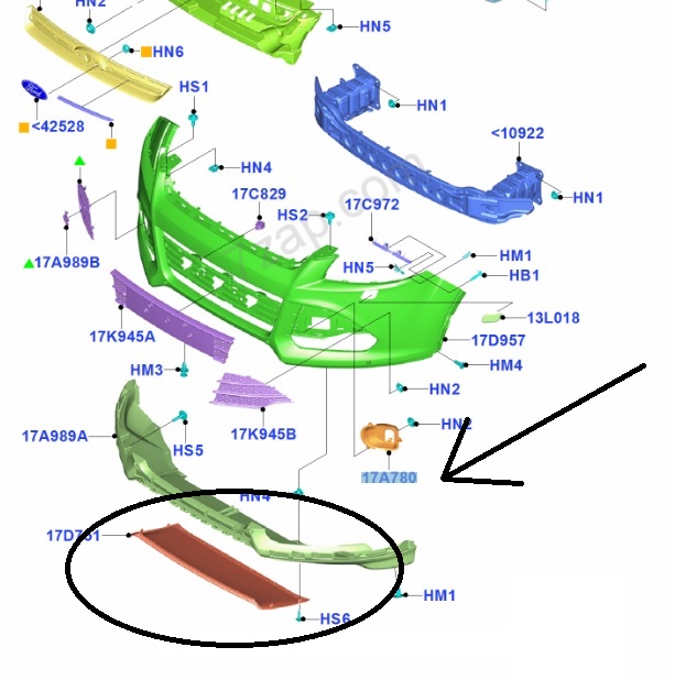 INSERTION COUVE-JOINT SOUS SPOILER FORD KUGA MK2 ESCAPE photo 2 - milautoparts-fr.ukrlive.com