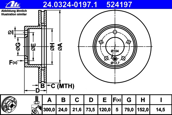 ATE POWER DISC DISQUES AVANT BMW 1 E81 E87 Z4 E89 photo 3 - milautoparts-fr.ukrlive.com