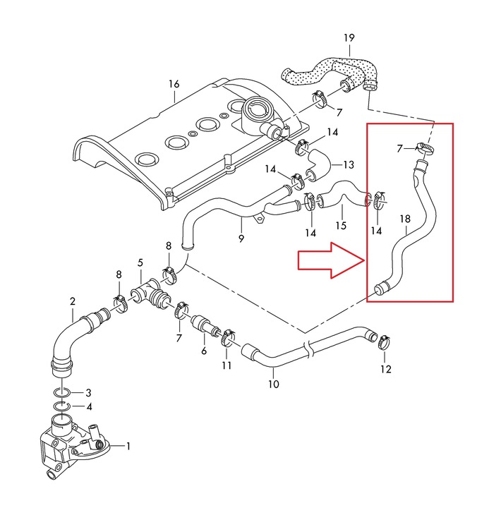 CABLE CRANKCASE VENT TUBE VW GOLF AUDI A3 OCTAVIA 06A103213AF photo 5 - milautoparts-fr.ukrlive.com