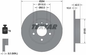 PADS DISCS TEXTAR REAR OPEL MERIVA B ZAFIRA B photo 3 - milautoparts-fr.ukrlive.com